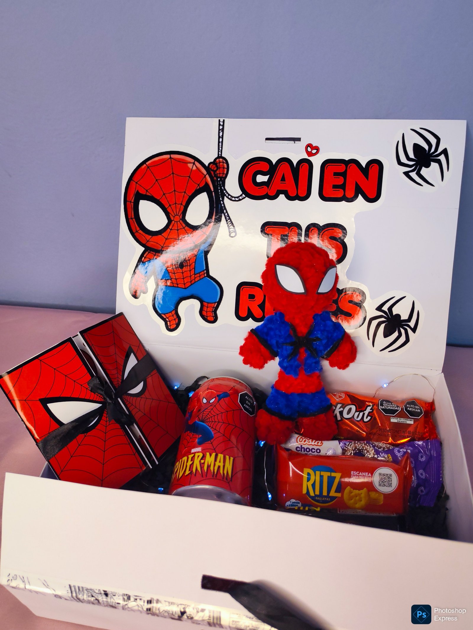 🕷️ Caja sorpresa Spider-Man: Caí en tus redes ❤️